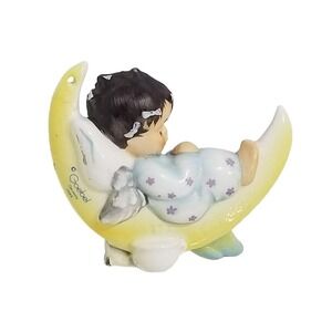 Vintage 1991 Goebel Baby Angel Sleeping On The Moon Ornament